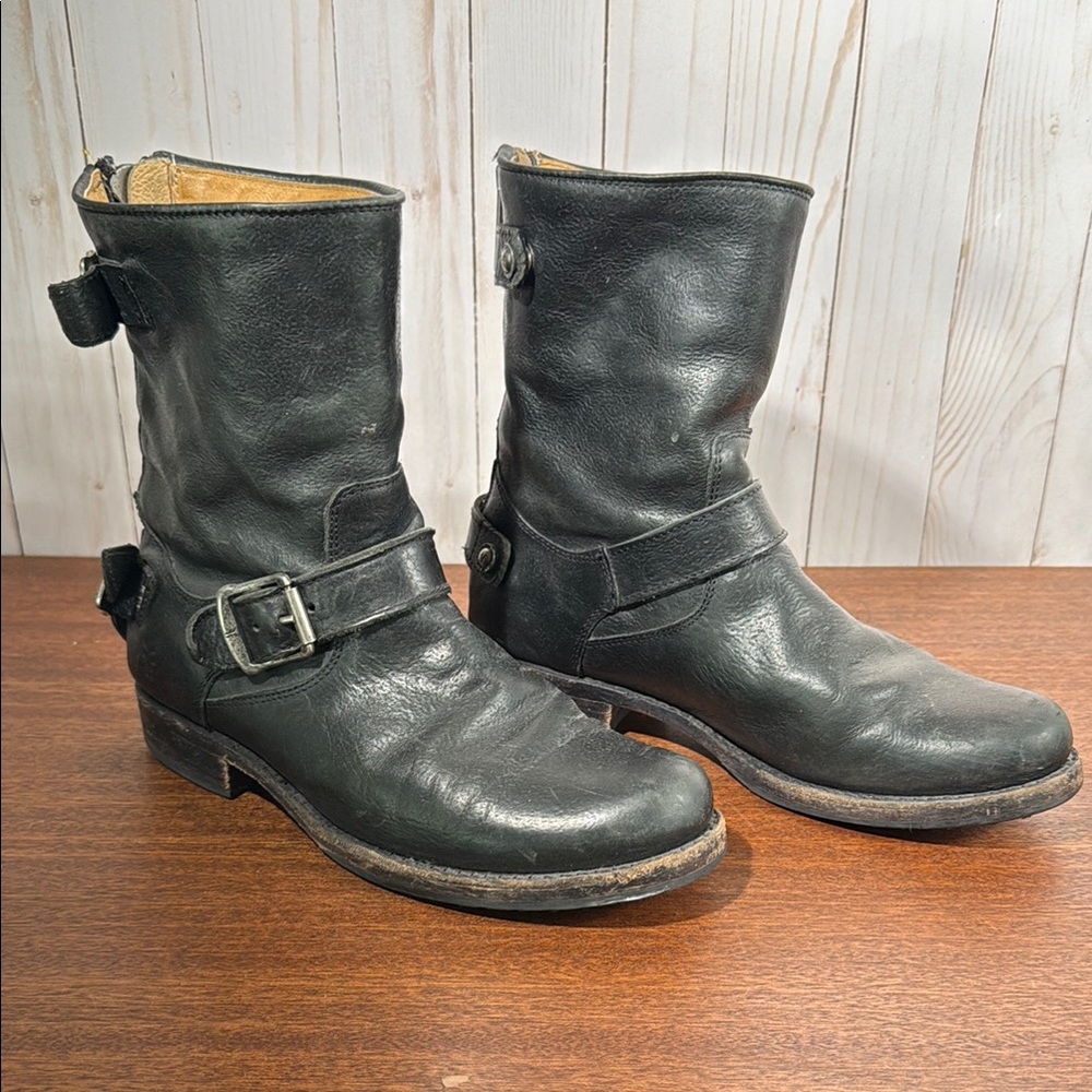FRYE Women’s Killer Black Leather Boots WMS 7.5 B